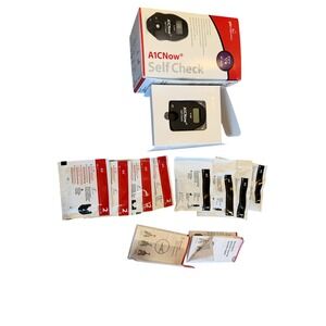 PTS Diagnostics A1CNOW Self Check A1C System Home Test Kit 4 Tests Open Box